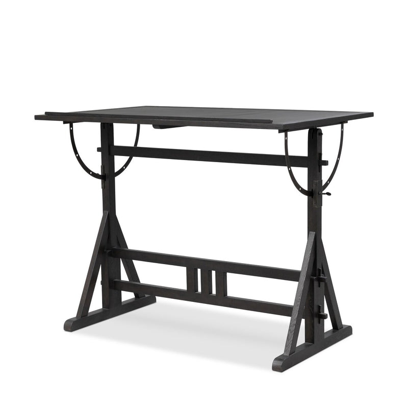 Rockwell Drafting Table - Dark Espresso Reclaimed French Oak