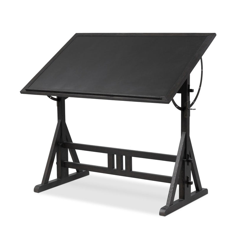 Rockwell Drafting Table - Dark Espresso Reclaimed French Oak