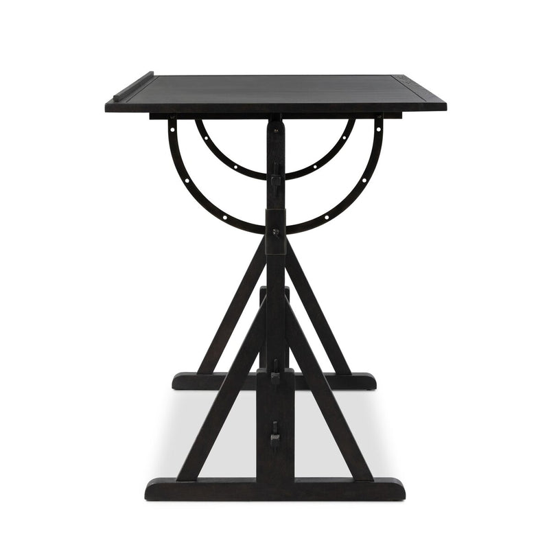 Rockwell Drafting Table - Dark Espresso Reclaimed French Oak