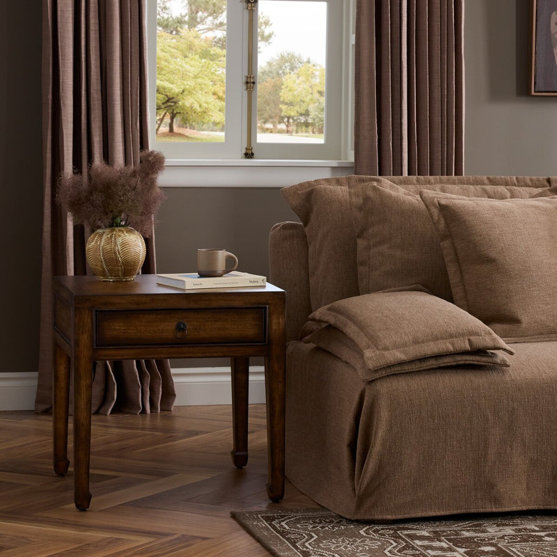 Zhang End Table - Burnt Umber Eucalyptus Veneer