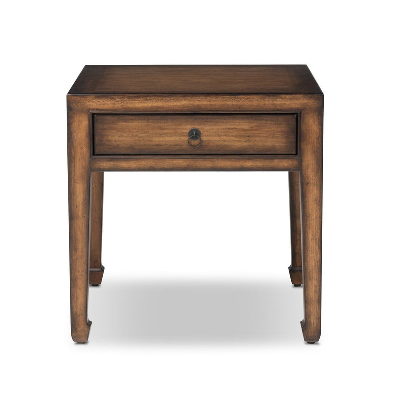 Zhang End Table - Burnt Umber Eucalyptus Veneer