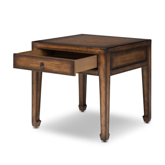 Zhang End Table - Burnt Umber Eucalyptus Veneer