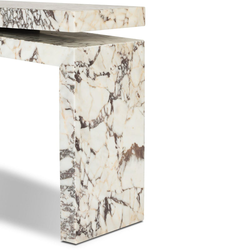 Matthes Marble Console Table - Calacatta Viola