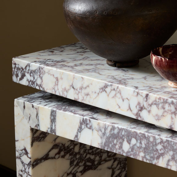 Matthes Marble Console Table - Calacatta Viola