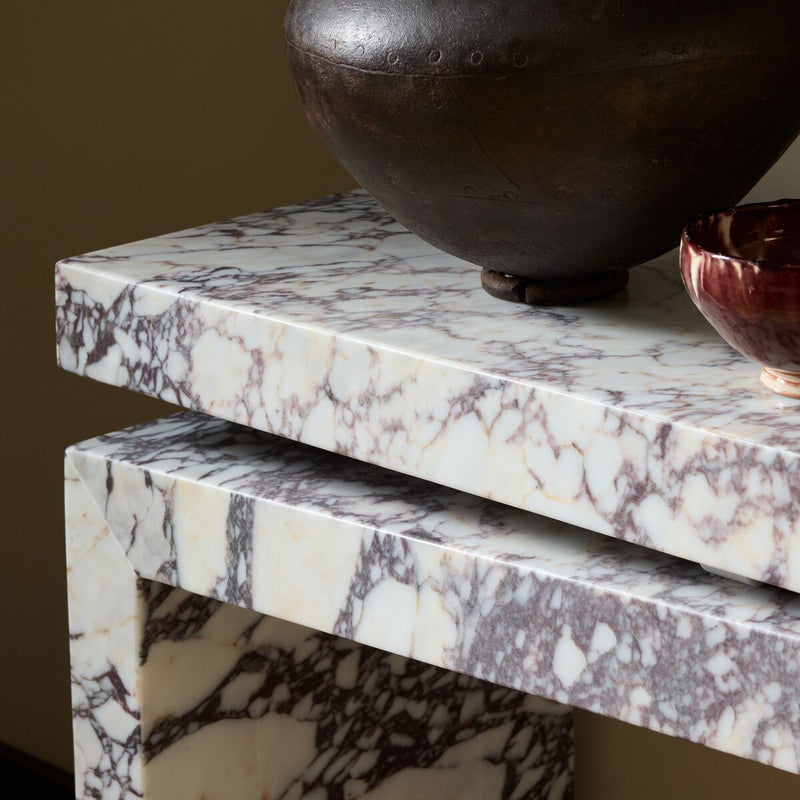 Matthes Marble Console Table - Calacatta Viola