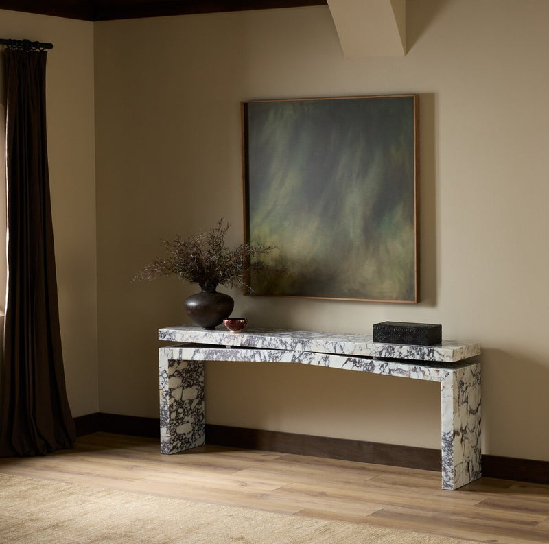 Matthes Marble Console Table - Calacatta Viola