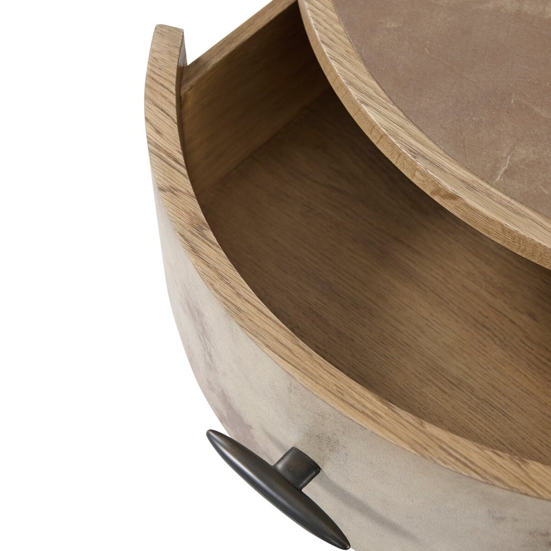 Vellum Round Nightstand - Vellum