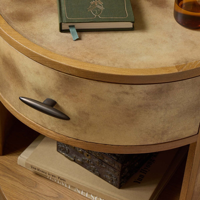 Vellum Round Nightstand - Vellum