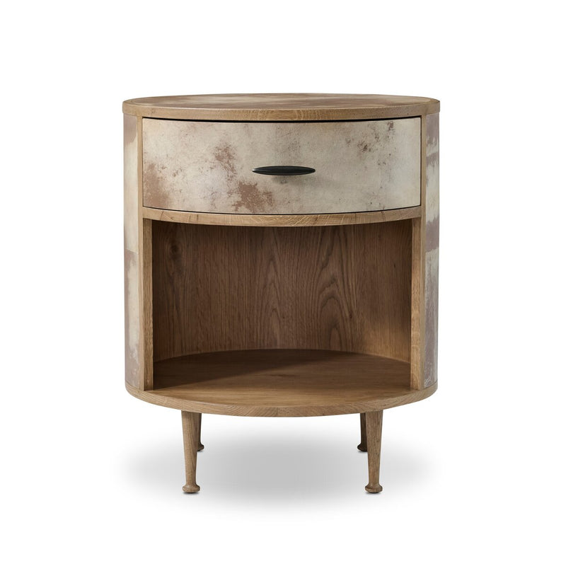 Vellum Round Nightstand - Vellum