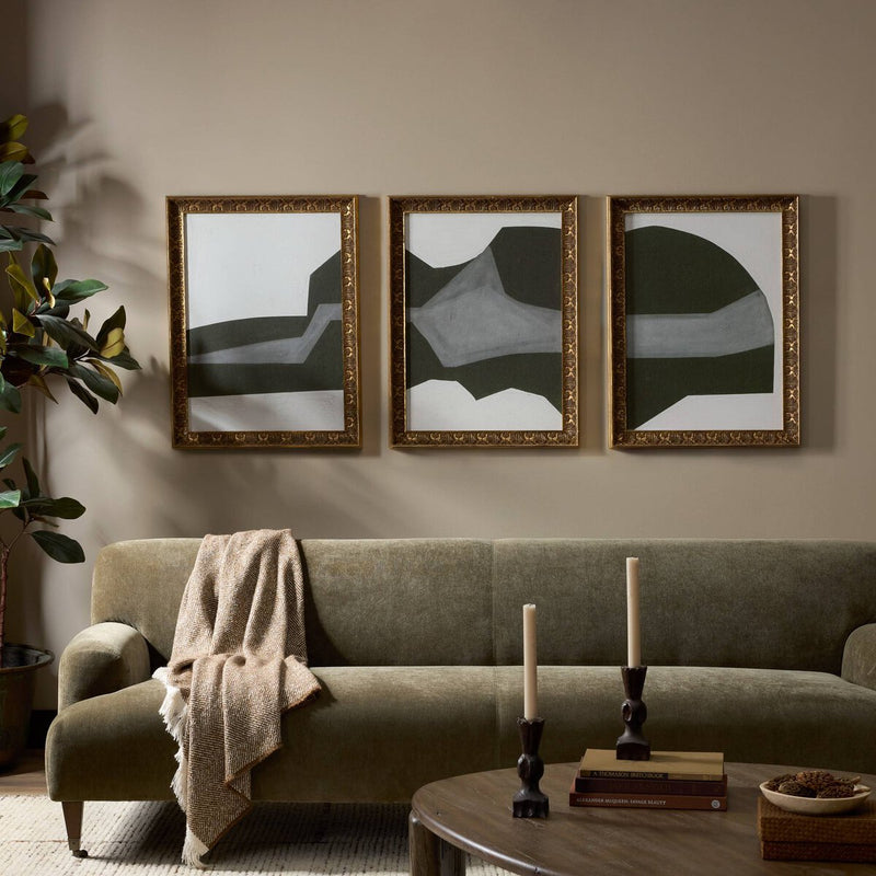 Suspended Triptych by Raoul Morren - Gilded Antique Gold