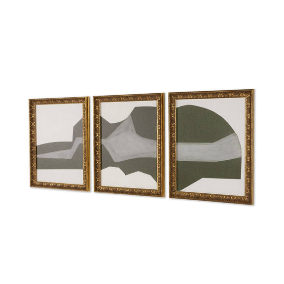 Suspended Triptych by Raoul Morren - Gilded Antique Gold
