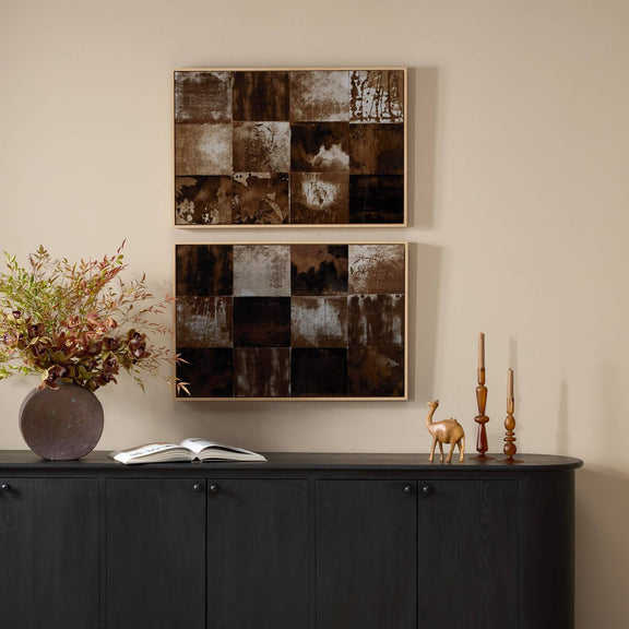 Rusted Diptych by Paul Duncan - White Oak Floater