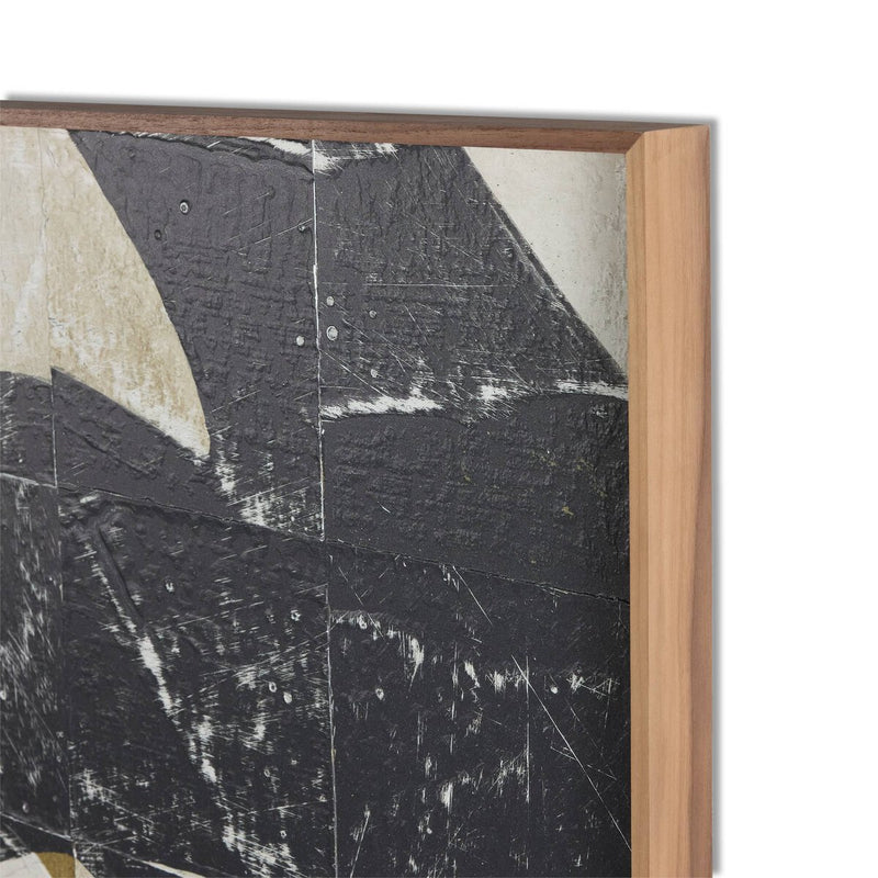 Fragment Diptych by Douglas Galloway - Rustic Walnut Floater