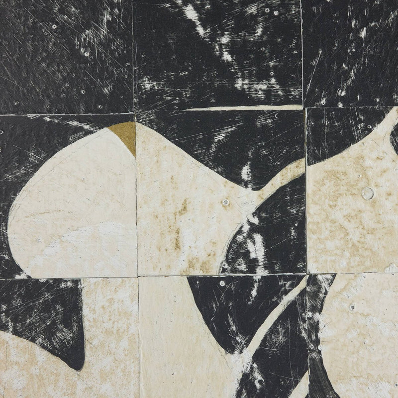 Fragment Diptych by Douglas Galloway - Rustic Walnut Floater