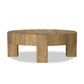 Abaso Round Coffee Table - Rustic Wormwood Oak