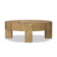 Abaso Round Coffee Table - Rustic Wormwood Oak