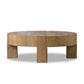 Abaso Round Coffee Table - Rustic Wormwood Oak