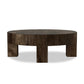 Abaso Round Coffee Table - Ebony Rustic Wormwood Oak