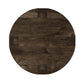 Abaso Round Coffee Table - Ebony Rustic Wormwood Oak