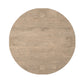 Abaso Round Coffee Table - Whitewash Rustic Wormwood Oak
