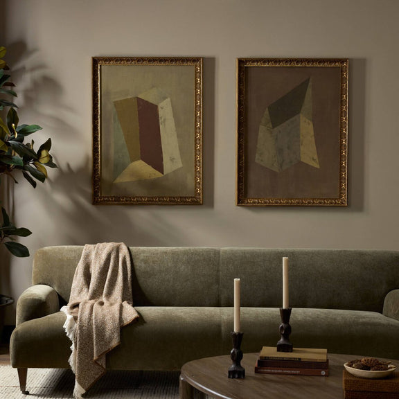 Constellation Diptych by Reese Truesdell - Gilded Antique Gold
