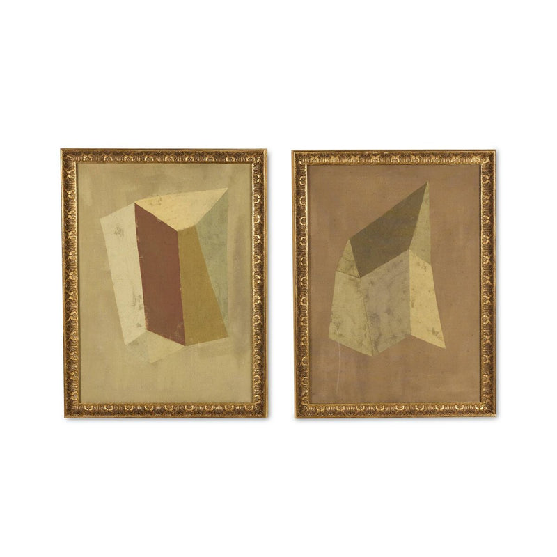 Constellation Diptych by Reese Truesdell - Gilded Antique Gold