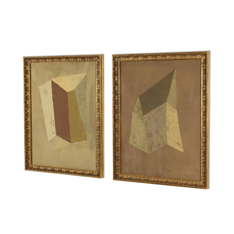 Constellation Diptych by Reese Truesdell - Gilded Antique Gold