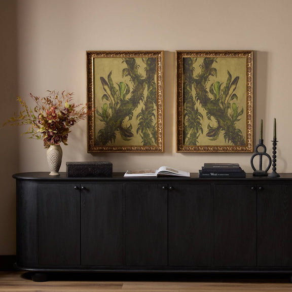 Epiphytes Diptych by Molly Franken - Gilded Antique Gold