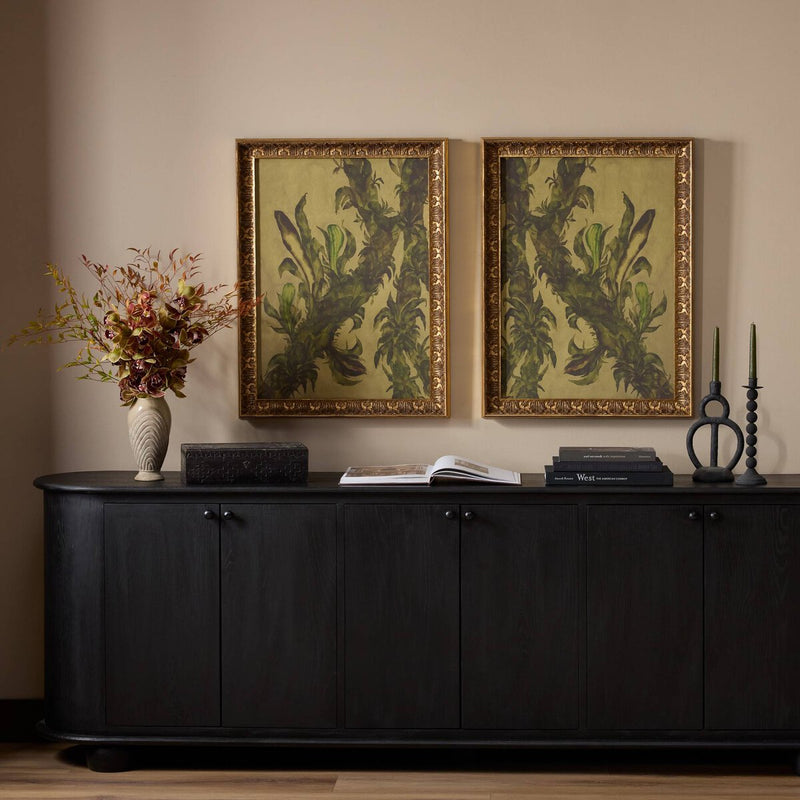 Epiphytes Diptych by Molly Franken - Gilded Antique Gold