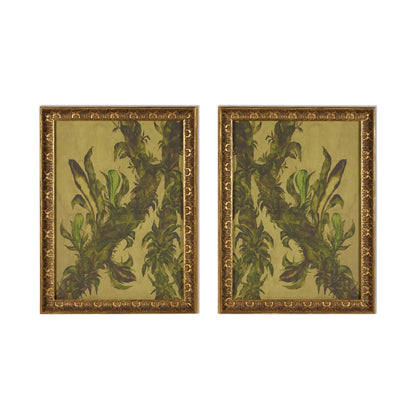 Epiphytes Diptych by Molly Franken - Gilded Antique Gold