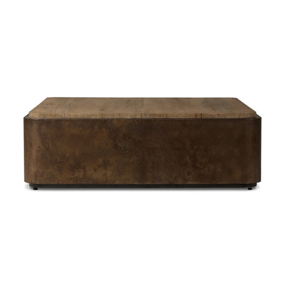 Kipp Square Coffee Table - Burnt Bleached Oak Resawn
