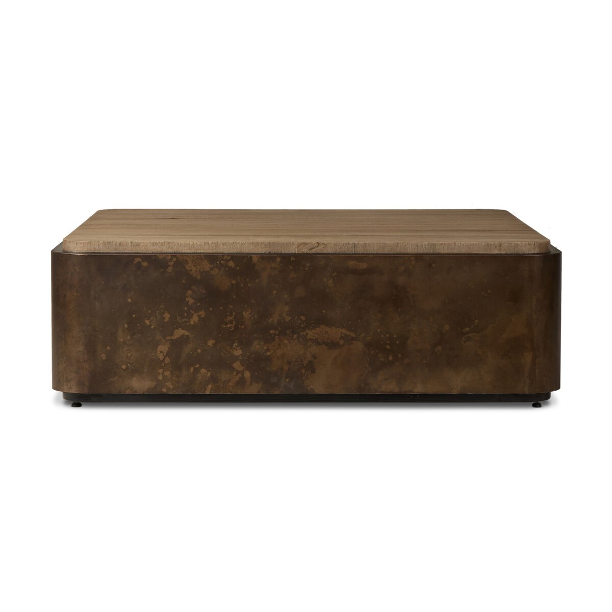 Kipp Square Coffee Table - Burnt Bleached Oak Resawn