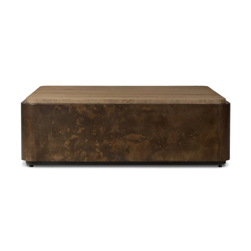 Kipp Square Coffee Table - Burnt Bleached Oak Resawn