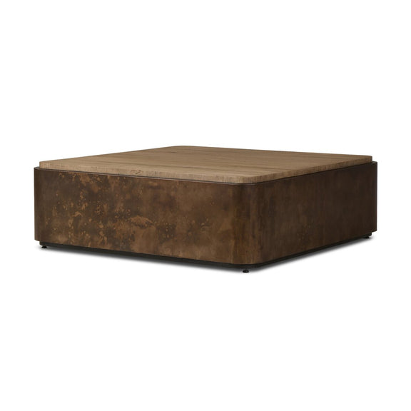 Kipp Square Coffee Table - Burnt Bleached Oak Resawn