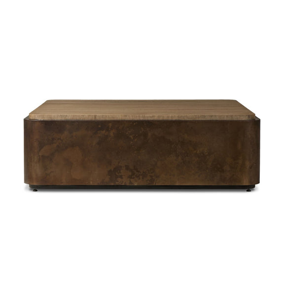 Kipp Square Coffee Table - Burnt Bleached Oak Resawn