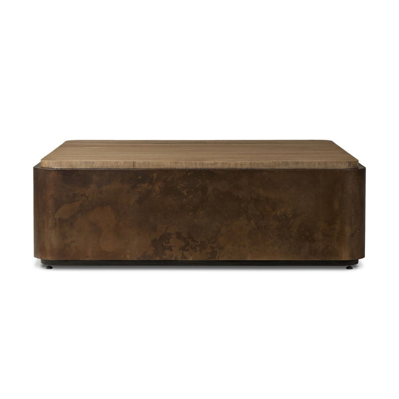Kipp Square Coffee Table - Burnt Bleached Oak Resawn