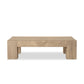 Abaso Rectangular Coffee Table - Whitewash Rustic Wormwood Oak
