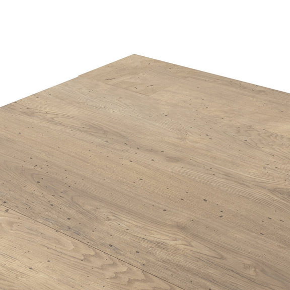 Abaso Rectangular Coffee Table - Whitewash Rustic Wormwood Oak