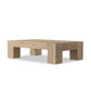 Abaso Rectangular Coffee Table - Whitewash Rustic Wormwood Oak