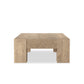 Abaso Rectangular Coffee Table - Whitewash Rustic Wormwood Oak
