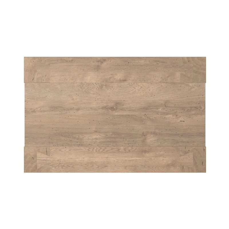 Abaso Rectangular Coffee Table - Whitewash Rustic Wormwood Oak
