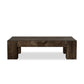 Abaso Rectangular Coffee Table - Ebony Rustic Wormwood Oak