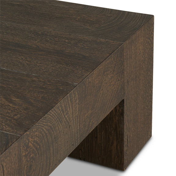 Abaso Rectangular Coffee Table - Ebony Rustic Wormwood Oak