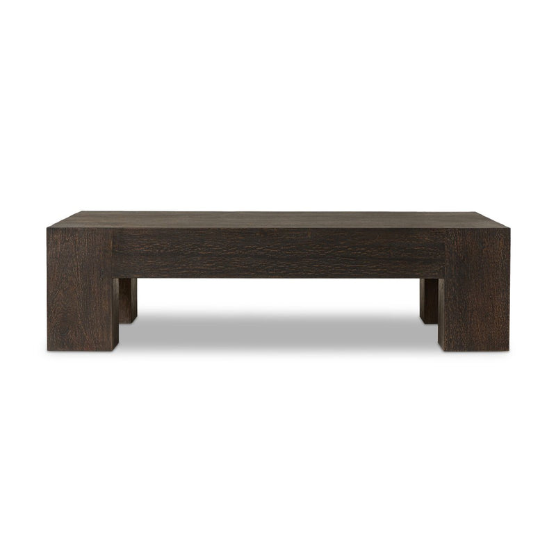 Abaso Rectangular Coffee Table - Ebony Rustic Wormwood Oak
