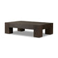 Abaso Rectangular Coffee Table - Ebony Rustic Wormwood Oak