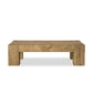 Abaso Rectangular Coffee Table - Rustic Wormwood Oak
