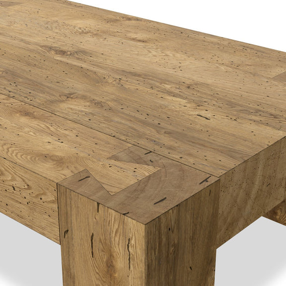 Abaso Rectangular Coffee Table - Rustic Wormwood Oak
