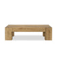 Abaso Rectangular Coffee Table - Rustic Wormwood Oak