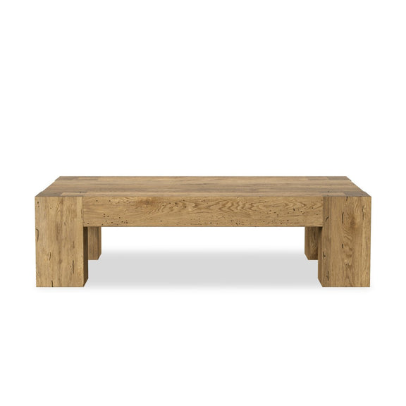 Abaso Rectangular Coffee Table - Rustic Wormwood Oak