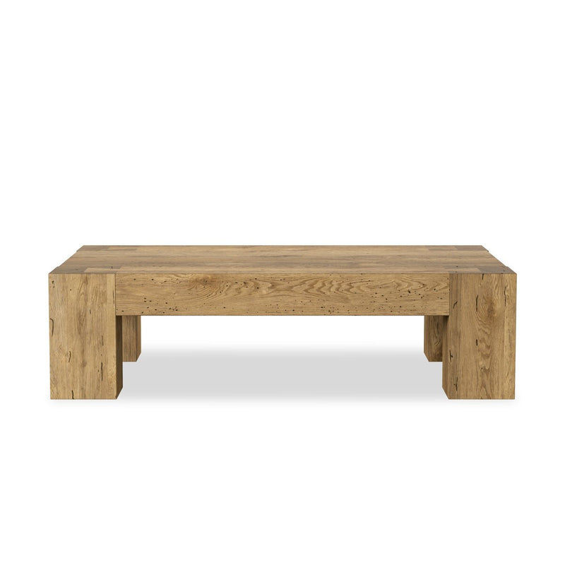 Abaso Rectangular Coffee Table - Rustic Wormwood Oak
